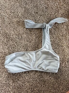 Abercrombie One-Shoulder Bikini Top in Light blue